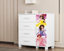 Ver imagem 4 de Quarto Infantil Completo Adesivado Cama-comoda-guarda Roupas:princesas