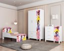 Ver imagem 1 de Quarto Infantil Completo Adesivado Cama-comoda-guarda Roupas:princesas