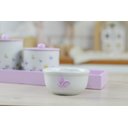 Ver imagem 7 de Kit Higiene Bebê Borboletas Jardim Bandeja Menina Banho Baby K210 Lilás