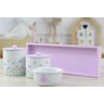 Kit Higiene Bebê Borboletas Jardim Bandeja Menina Banho Baby K210 Lilás - 9