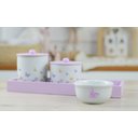 Ver mais imagens de Kit Higiene Bebê Borboletas Jardim Bandeja Menina Banho Baby K210 Lilás