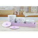 Ver imagem 3 de Kit Higiene Bebê Borboletas Jardim Bandeja Menina Banho Baby K210 Lilás