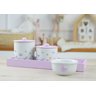 Kit Higiene Bebê Borboletas Jardim Bandeja Menina Banho Baby K210 Lilás - 6
