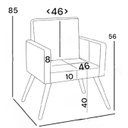 Ver imagem 2 de Poltronq Decorativa Talita Cor Marrom