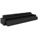 Ver imagem 2 de Sofá Retrátil 6 Lugares 364cm 4 Módulos Nero com USB Couro Preto G52 - Gran Belo