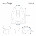 Ver imagem 3 de Tampa de Vaso Sanitário com Amortecedor Targa Branco para bacia Deca