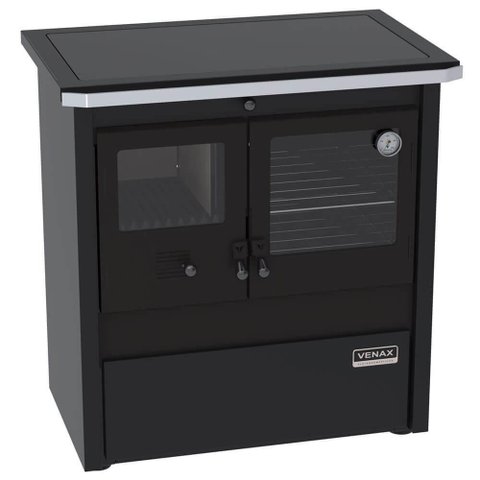 Fogão a Lenha Venax N.02 Gabinete Le Corbusier Dupla Combustão Preto 30631