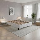 Ver imagem 3 de Cama Casal Box Base 137x187 Desmontável Tecido Premium 100% Madeira - Nova Cama