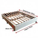 Ver imagem 2 de Cama Casal Box Base 137x187 Desmontável Tecido Premium 100% Madeira - Nova Cama
