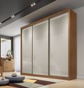 Ver imagem 2 de Guarda Roupa Casal 3 Portas 6 Gavetas - Arezzo Plus-cumaru/fendi - Móveis Novo Horizonte