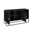 Ver imagem 2 de Balcao Buffet 135 Luna 2 Portas - Nero/preto - 28071