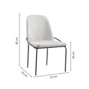 Ver imagem 4 de Conjunto de Mesa de Jantar Cone 108cm com 4 Cadeiras Maya Cinza