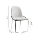 Ver imagem 4 de Conjunto de Mesa de Jantar Cone 108cm com 4 Cadeiras Maya Cinza