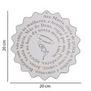 Ver imagem 2 de Placa Decorativa Oração Ave Maria Redondo Floral MDF 20x20 cm Branco - D'Rossi DRossi
