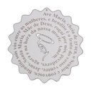 Ver imagem 1 de Placa Decorativa Oração Ave Maria Redondo Floral MDF 20x20 cm Branco - D'Rossi DRossi