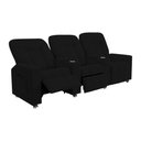 Ver imagem 1 de Poltrona Reclinável 3 Lugares para Sala de Cinema Romeo F05 Veludo Preto - Lyam Decor
