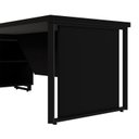 Ver mais imagens de Mesa de Escritório Executiva com Armário Lateral e Caixa de Tomadas 3 Gavetas 200cm Corporate Preto