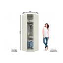 Ver imagem 2 de Guarda Roupa Closet de Quarto de Canto Oblíquo Seletto Mc07 C- 1 Porta Areia - Henn
