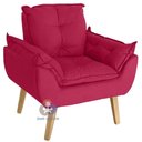 Ver imagem 2 de Kit 02 Poltrona Opala Suede Vermelho