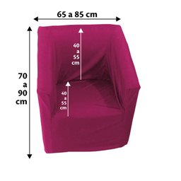 Capa Poltrona Ferradura Quadrada:rosa Pink - 1