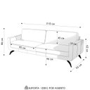 Ver imagem 4 de Sofá 3 Lugares para Sala Living 210cm Vults L08 Couro Pérola - Mpozenato