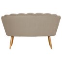 Ver imagem 3 de Namoradeira Sofá Pétala 2 Lugares Suede Bege Visalar Móveis