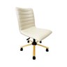 Cadeira Escritório Jaque Cor Off White Base Dourada com Regulagem de Altura Poltronas do Sul - 1