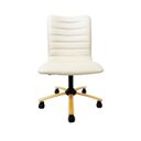 Ver imagem 3 de Cadeira Escritório Jaque Cor Off White Base Dourada com Regulagem de Altura Poltronas do Sul