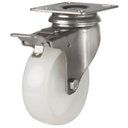 Ver imagem 1 de Rodizio Inox 5 Pol. Giratório Placa Freio Total 170 Kg