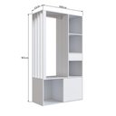 Ver imagem 4 de Guarda-Roupa Closet com 1 Porta e 1 Gaveta 100cm Multimóveis Crpro-CLO002 Branco