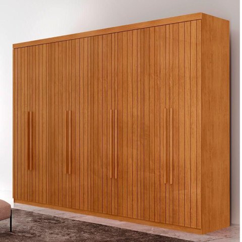 Guarda Roupa Casal Marrocos Mdf 8 Portas Moderna Mobília Naturalle
