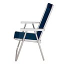 Ver imagem 7 de Cadeira de Praia Alta Alumínio Conforto 120 Kg Mor Cor:azul Azul