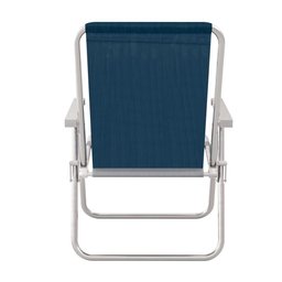 Cadeira de Praia Alta Alumínio Conforto 120 Kg Mor Cor:azul Azul - 5