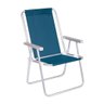 Cadeira de Praia Alta Alumínio Conforto 120 Kg Mor Cor:azul Azul - 1