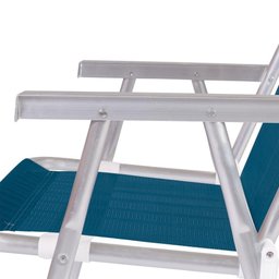 Cadeira de Praia Alta Alumínio Conforto 120 Kg Mor Cor:azul Azul - 3