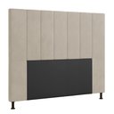 Ver imagem 4 de Cabeceira Cama Box Casal 140cm Suede Bege