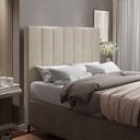Ver imagem 3 de Cabeceira Cama Box Casal 140cm Suede Bege