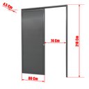 Ver imagem 4 de Porta de Correr Suspensa Lambril Dir L.25 Cinza 210x80 Brimak