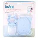 Ver imagem 2 de Kit Azul Porta Frutinhas e Picolé Silicone Buba Baby +6 Meses