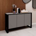 Ver imagem 6 de Armário Balcão para Escritório Industrial 3 Portas 136cm Corporate Cinza
