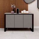 Ver imagem 1 de Armário Balcão para Escritório Industrial 3 Portas 136cm Corporate Cinza