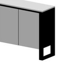 Ver mais imagens de Armário Balcão para Escritório Industrial 3 Portas 136cm Corporate Cinza