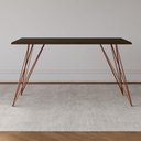 Ver imagem 4 de Mesa de Jantar Trama Base Cobre com Tampo Amêndoa 140 X 80 - Asturias - Cor: Marrom