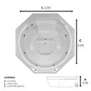 Ver imagem 3 de Spa Redondo Madrid em Acrílico - 127v