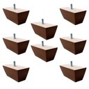 Ver imagem 1 de Kit 8 Pés de Madeira Retangular para Sofá 12cm - Mozzelar