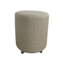 Ver imagem 1 de Puff Redondo Não É Segredo Linho Palha Rodinha 40x45 Nspr08l-r