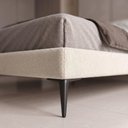Ver imagem 6 de Cama Base Box Queen Unique Estrutura em Madeira Pés de Ferro Bege Desk Design