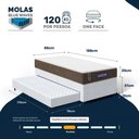 Ver imagem 4 de Cama Box + Colchão Gazin de Molas Ensacadas One Face Air Light + Auxiliar de Espuma Solteiro 88 cm