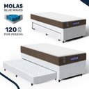 Ver imagem 3 de Cama Box + Colchão Gazin de Molas Ensacadas One Face Air Light + Auxiliar de Espuma Solteiro 88 cm