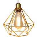 Ver imagem 3 de 2 Pendentes Aramado Diamante Lustre Cabo Cristal P + 2 Lâmpadas Led St64 Vintage Retrô Agp Gmh Agp I